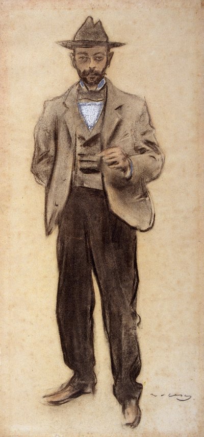 Ritratto di Manolo Hugué da Ramon Casas i Carbo